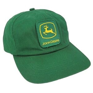 John Deere Hat Vintage K-Products Snapback Patch Cap Farm Tractor Green USA Made